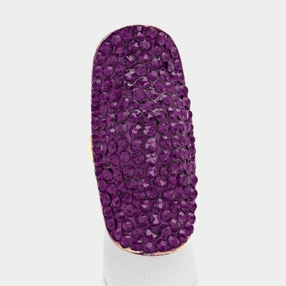 Glamorous Amethyst Crystal Ring - Picture 1 of 6